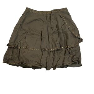 Olive Green Studded Women's Skirt